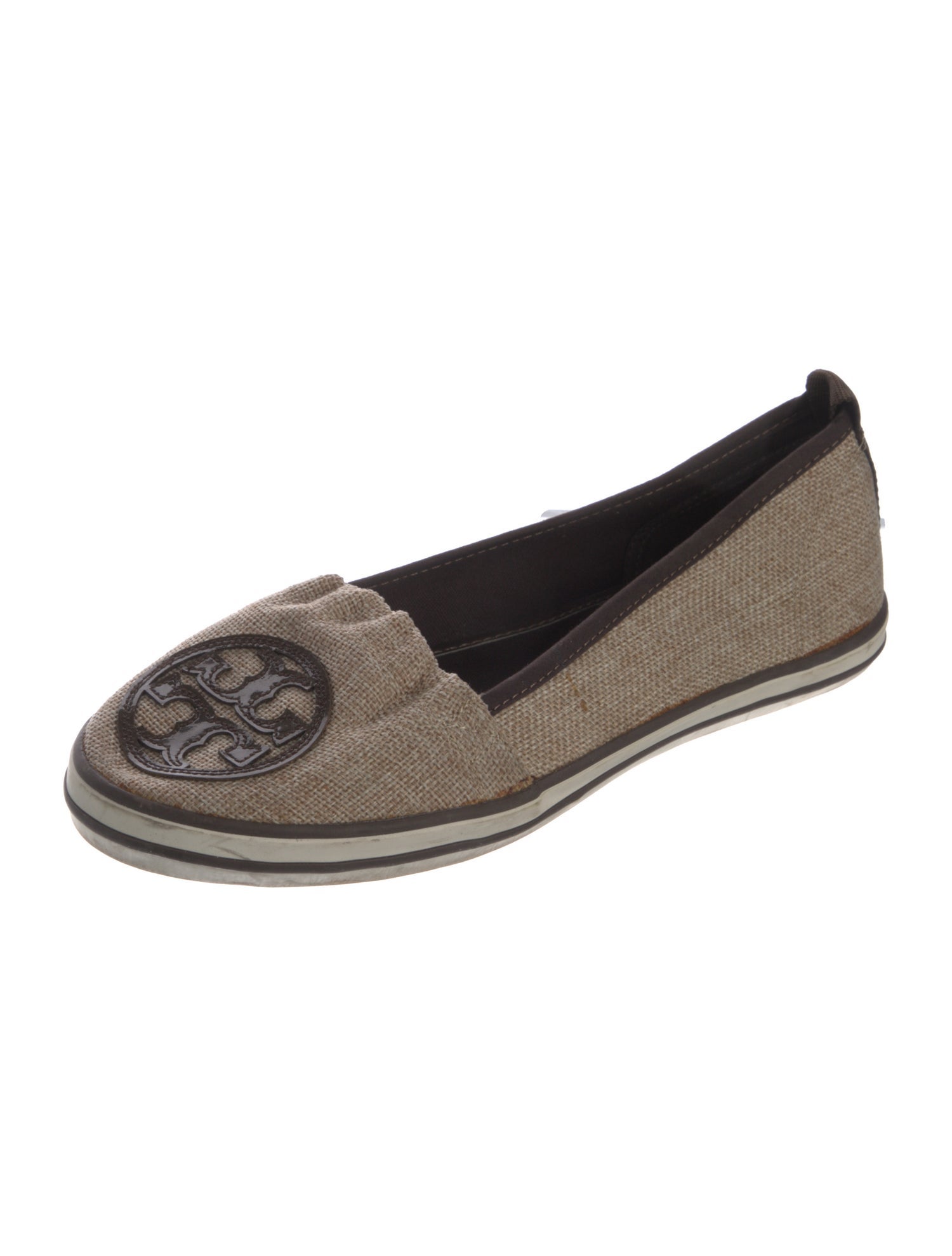 Tory Burch Canvas Striped Loafers