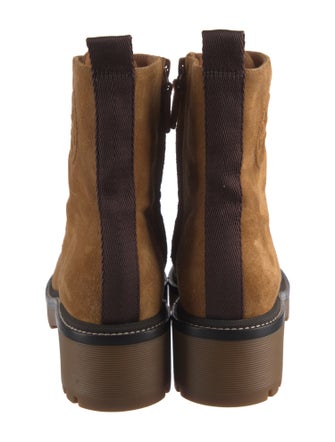 Tory Burch Suede Combat Boots