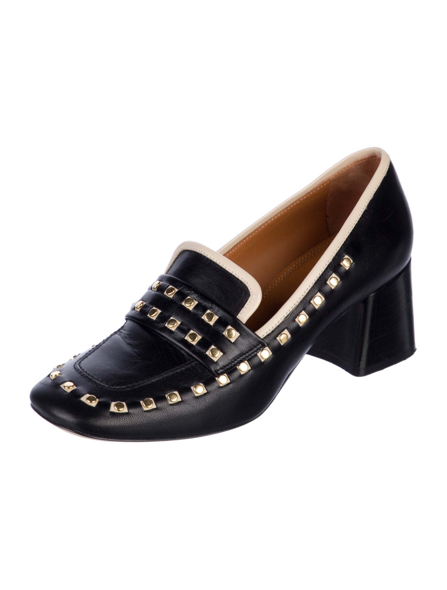 Tory Burch Leather Studded Accents Pumps