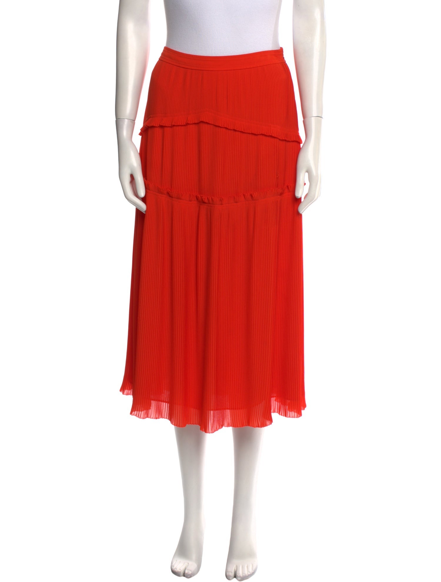 Tory Burch Ruffle Embellishment Midi Length Skirt