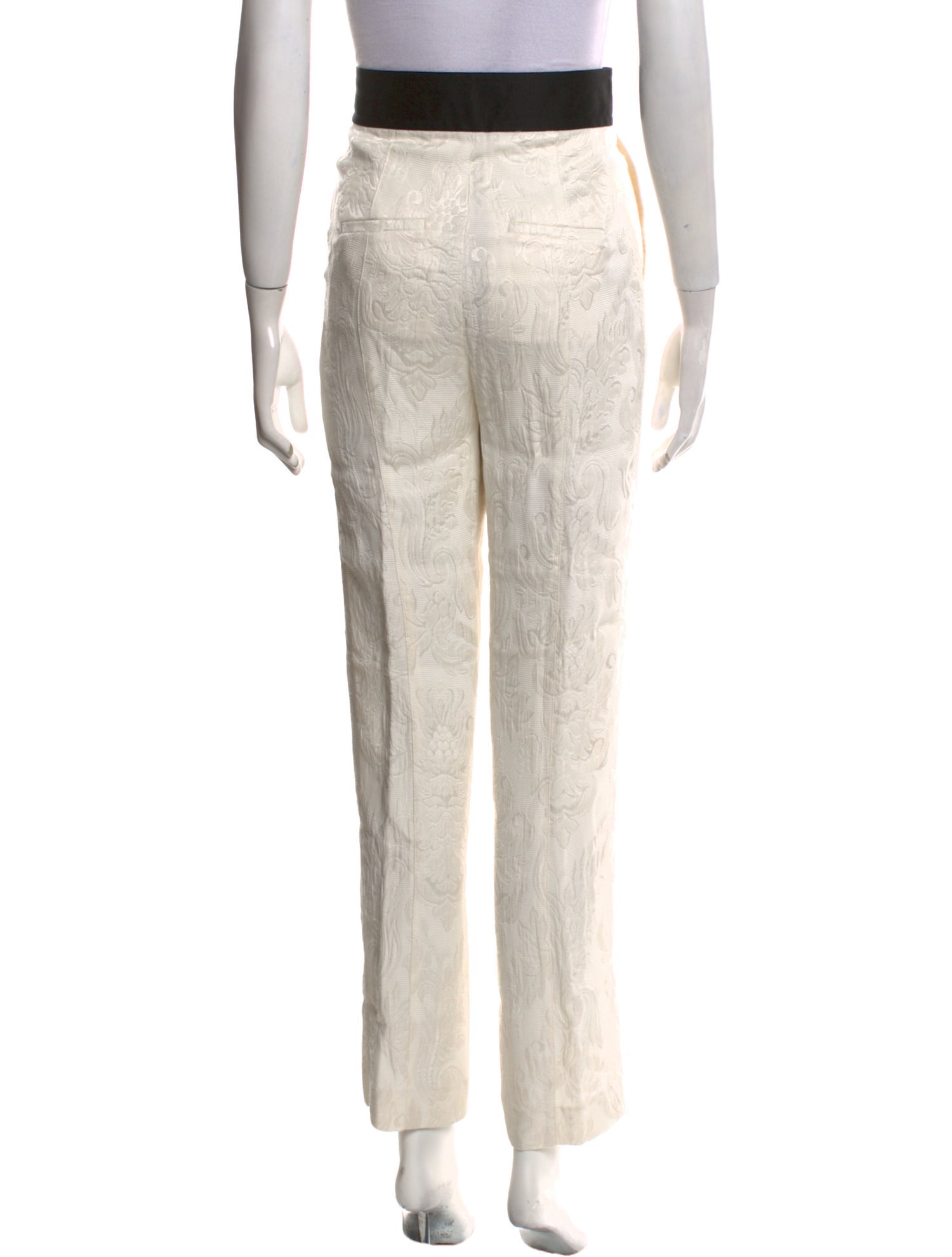 Tory Burch Colorblock Pattern Straight Leg Pants