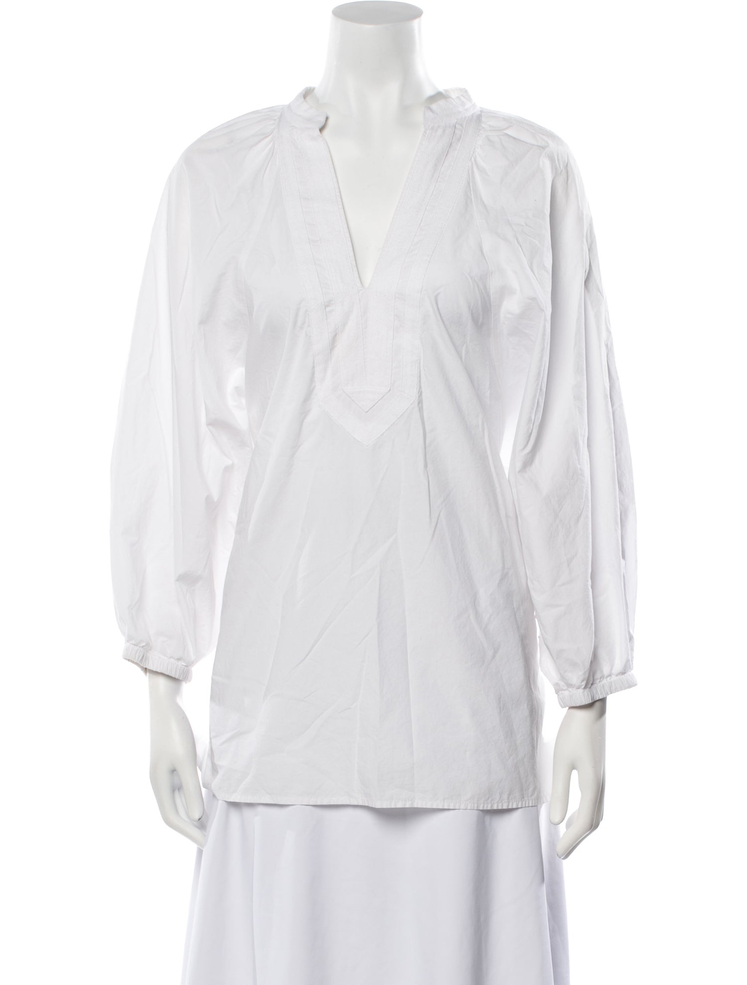 Tory Burch V-Neck Three-Quarter Sleeve Blouse