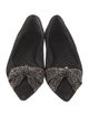 Tory Burch Suede Crystal Embellishments Flats