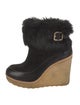 Tory Burch Suede Fur Trim Boots