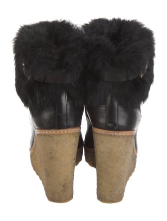 Tory Burch Suede Fur Trim Boots