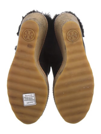 Tory Burch Suede Fur Trim Boots