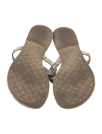 Tory Burch Leather Striped Slides