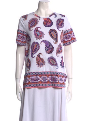 Tory Burch Tops Printed Crew Neck T-Shirt M