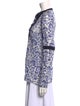 Tory Burch Printed Tie Neck Blouse