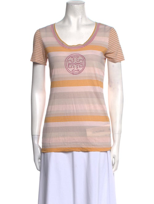 Tory Burch Striped Scoop Neck T-Shirt