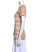 Tory Burch Striped Scoop Neck T-Shirt