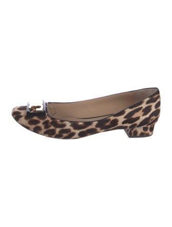 Tory Burch Ponyhair Animal Print Ballet Flats