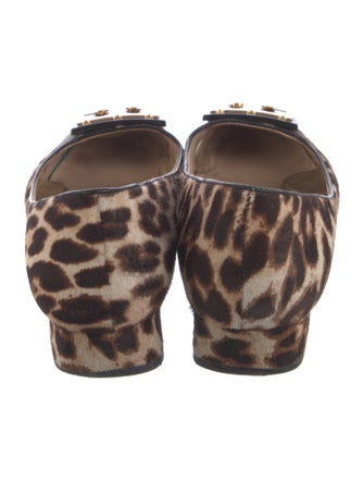 Tory Burch Ponyhair Animal Print Ballet Flats