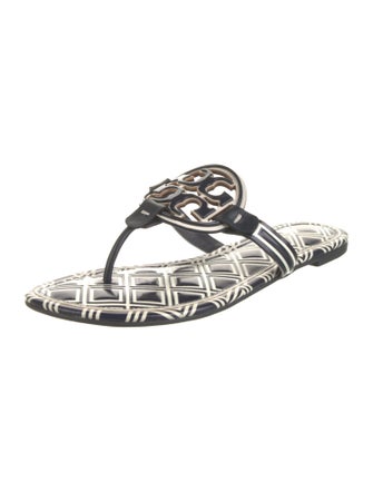 Tory Burch Leather Printed Slides