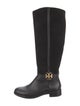 Tory Burch Suede Leather Trim Embellishment Riding Boots