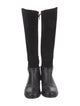 Tory Burch Suede Leather Trim Embellishment Riding Boots