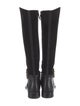 Tory Burch Suede Leather Trim Embellishment Riding Boots