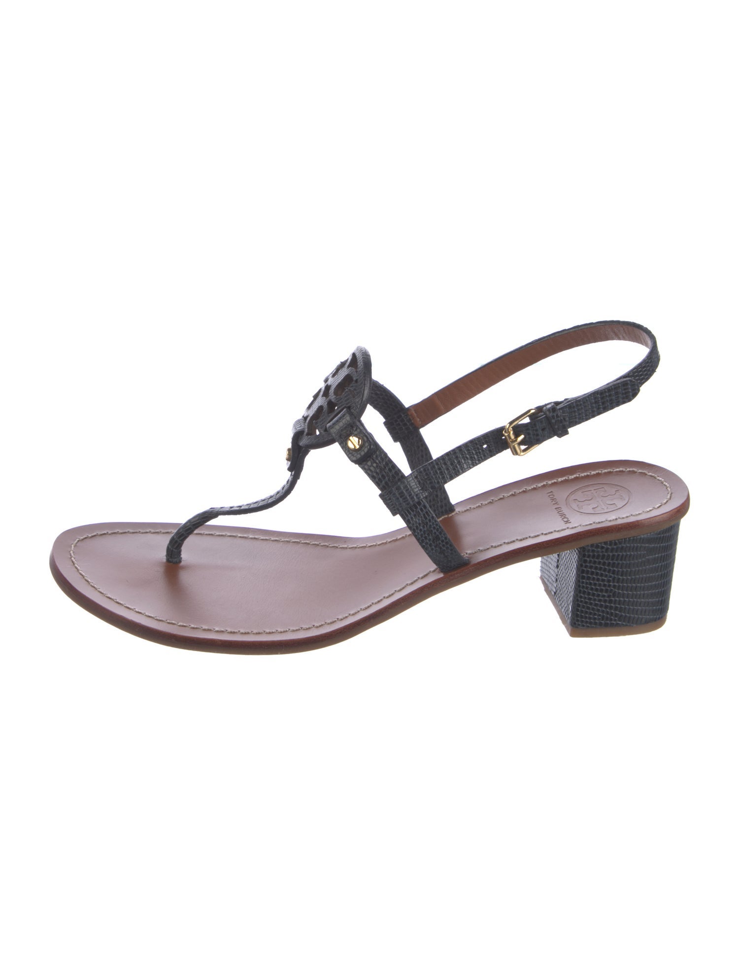 Tory Burch Leather T-Strap Sandals