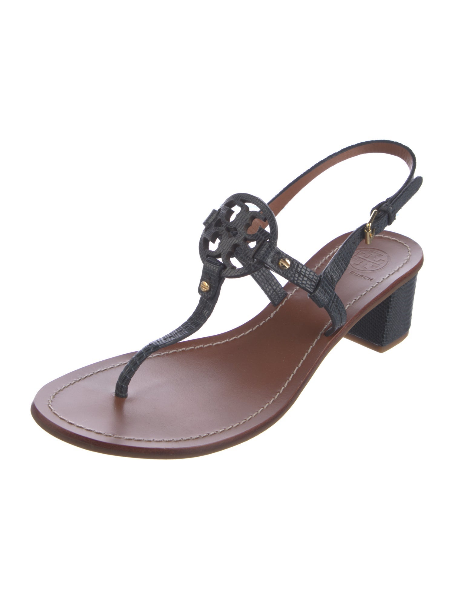 Tory Burch Leather T-Strap Sandals
