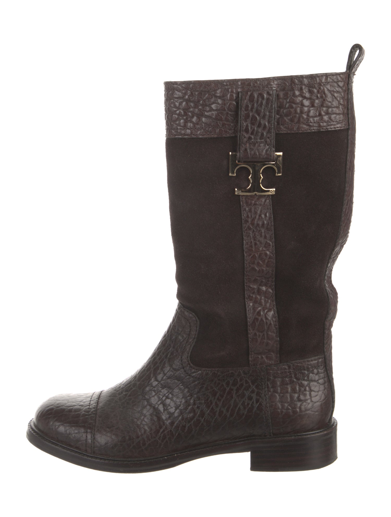 Tory Burch Suede Moto Boots