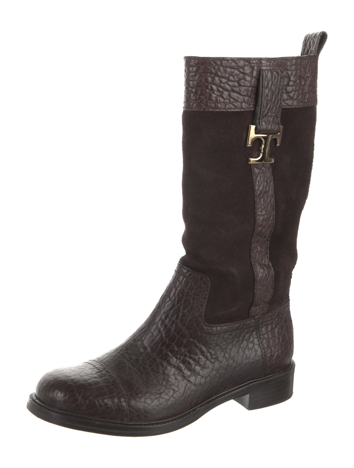 Tory Burch Suede Moto Boots