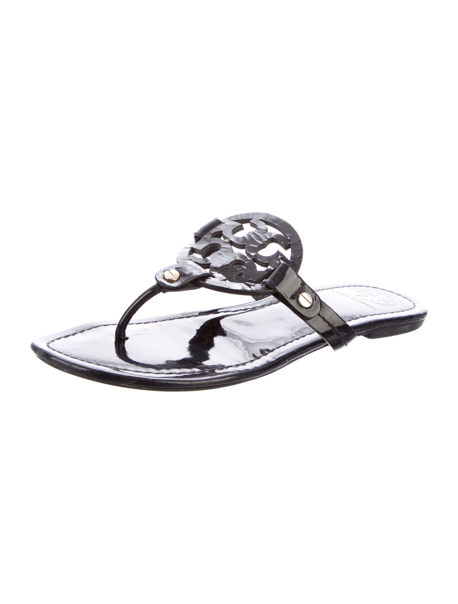 Tory Burch Patent Leather Flip Flops