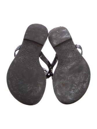 Tory Burch Patent Leather Flip Flops