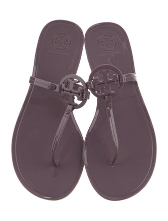 Tory Burch Rubber T-Strap Sandals