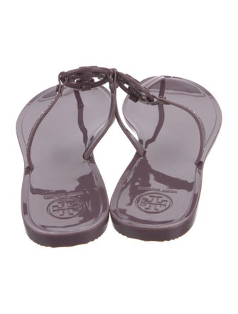 Tory Burch Rubber T-Strap Sandals