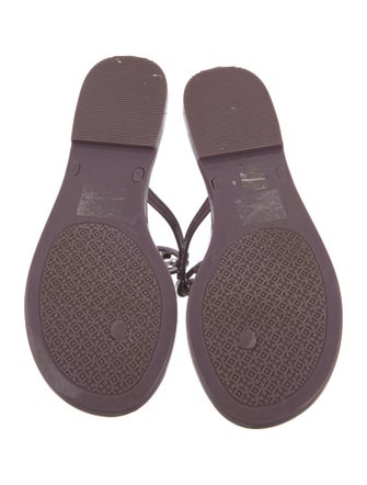 Tory Burch Rubber T-Strap Sandals