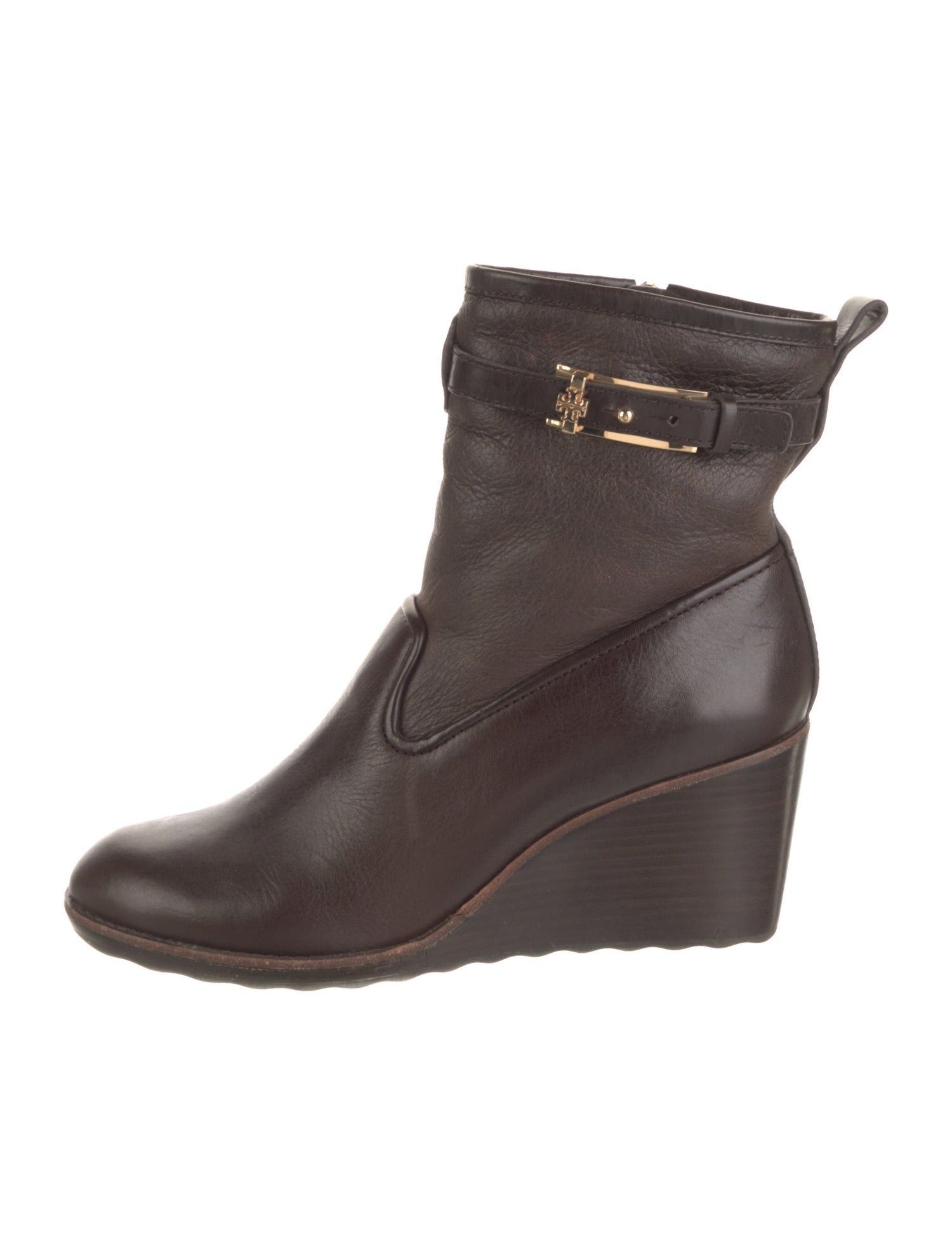 Tory Burch Leather Lace-Up Boots