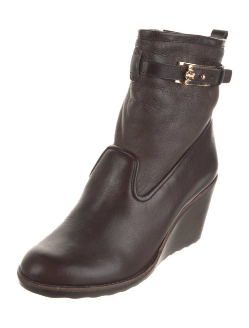 Tory Burch Leather Lace-Up Boots