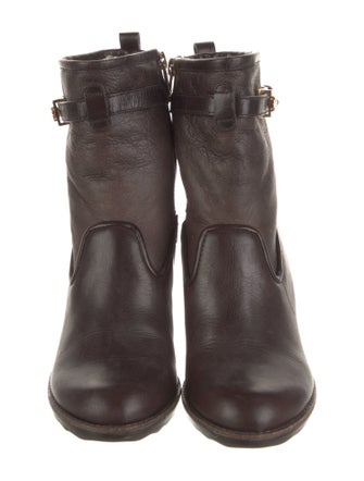 Tory Burch Leather Lace-Up Boots