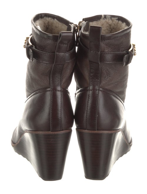 Tory Burch Leather Lace-Up Boots