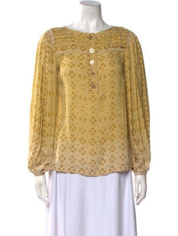 Tory Burch Tops Silk Printed Blouse US 2 | XS
