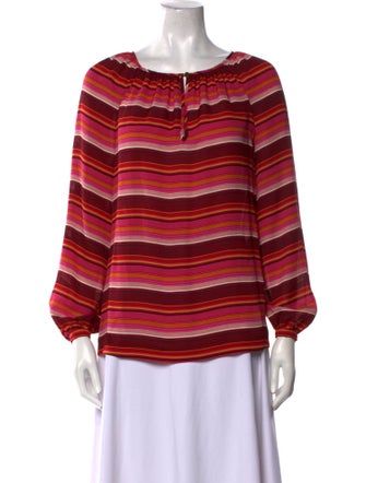 Tory Burch Silk Striped Blouse