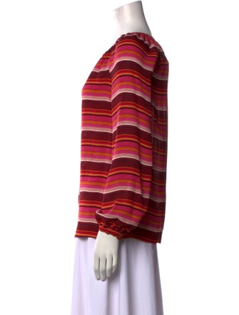 Tory Burch Silk Striped Blouse