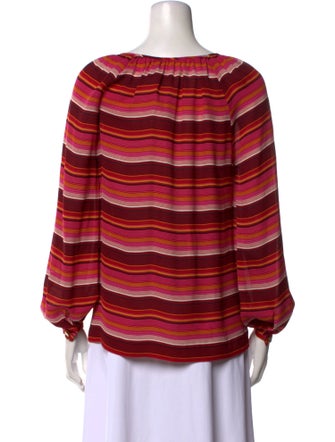 Tory Burch Silk Striped Blouse
