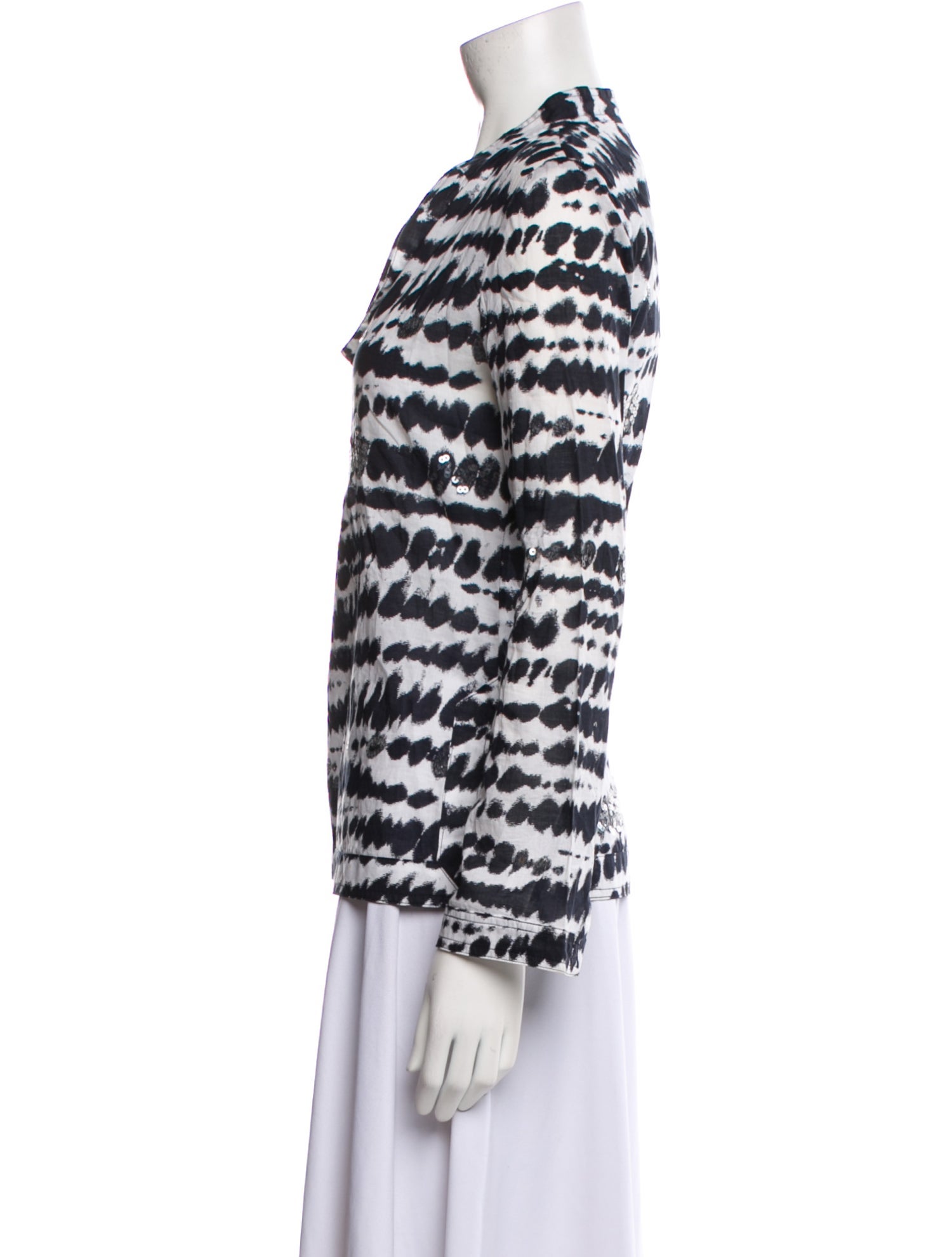 Tory Burch Printed V-Neck Top