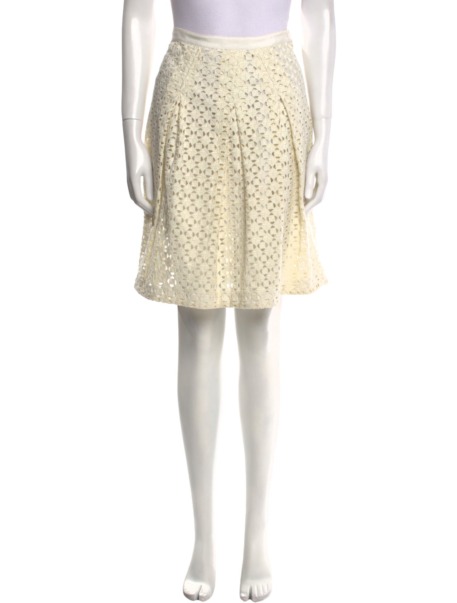 Tory Burch Eyelet Trim Knee-Length Skirt