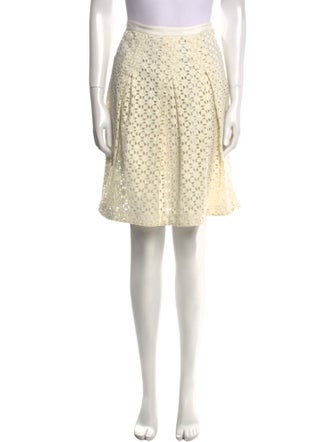 Tory Burch Eyelet Trim Knee-Length Skirt
