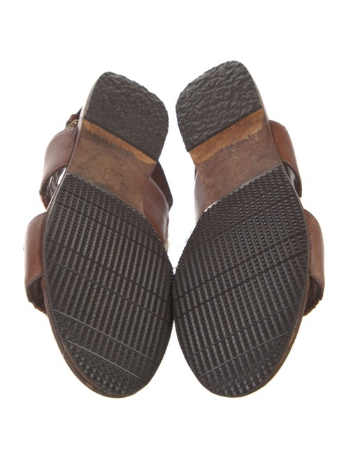 Tory Burch Patterned Leather Trim Embellishment Slingback Sandals