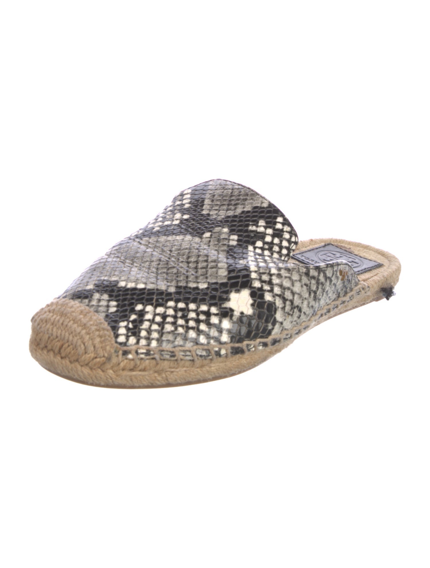 Tory Burch Leather Animal Print Mules