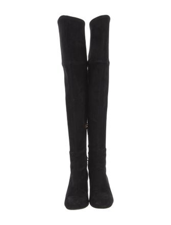 Tory Burch Suede Bow Accents Boots