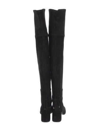 Tory Burch Suede Bow Accents Boots