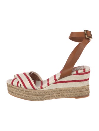 Tory Burch Canvas Striped Espadrilles