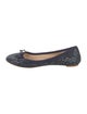 Tory Burch Suede Crystal Embellishments Ballet Flats