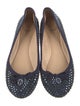 Tory Burch Suede Crystal Embellishments Ballet Flats