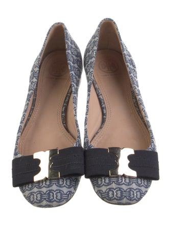 Tory Burch Canvas Printed Ballet Flats