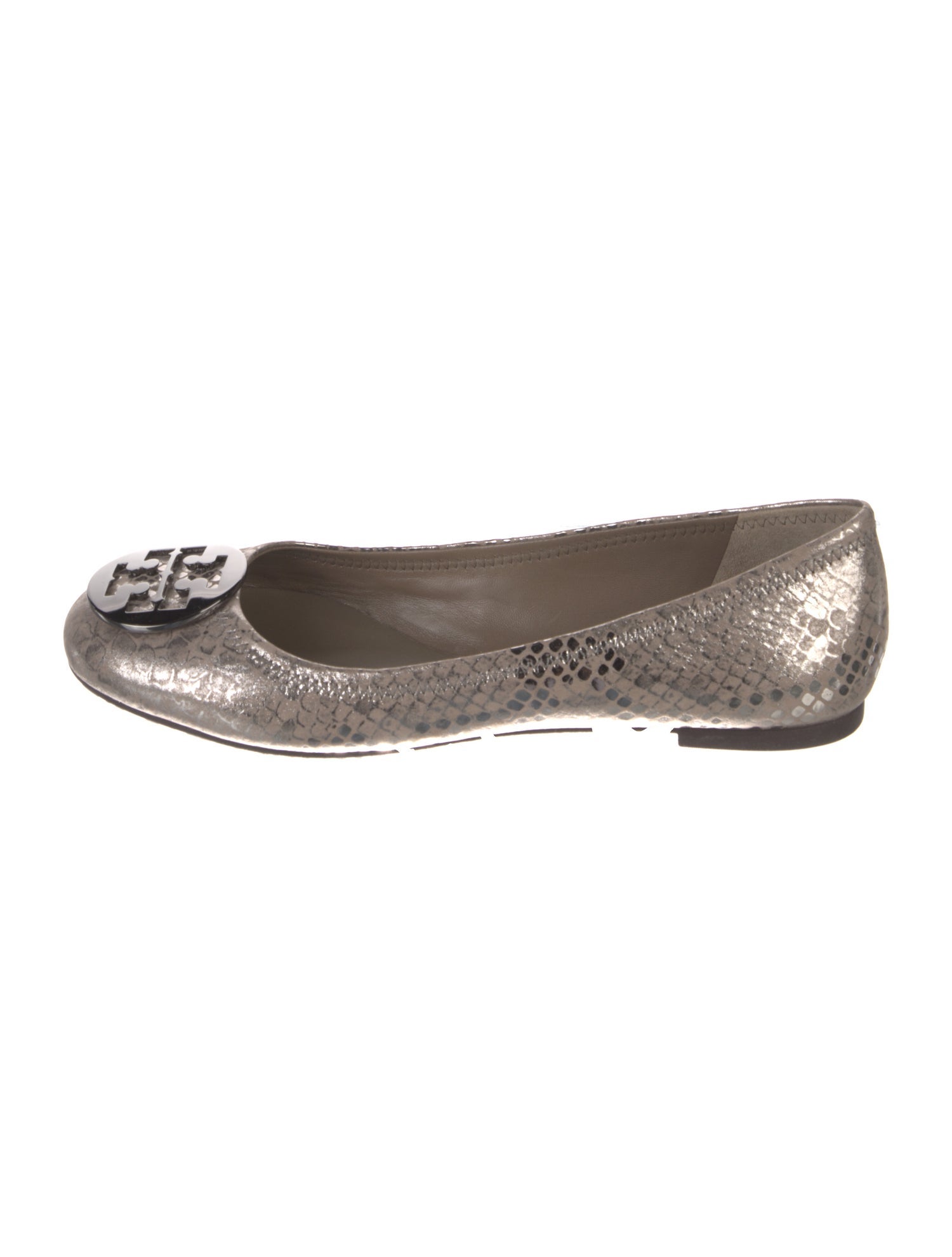 Tory Burch Leather Animal Print Ballet Flats